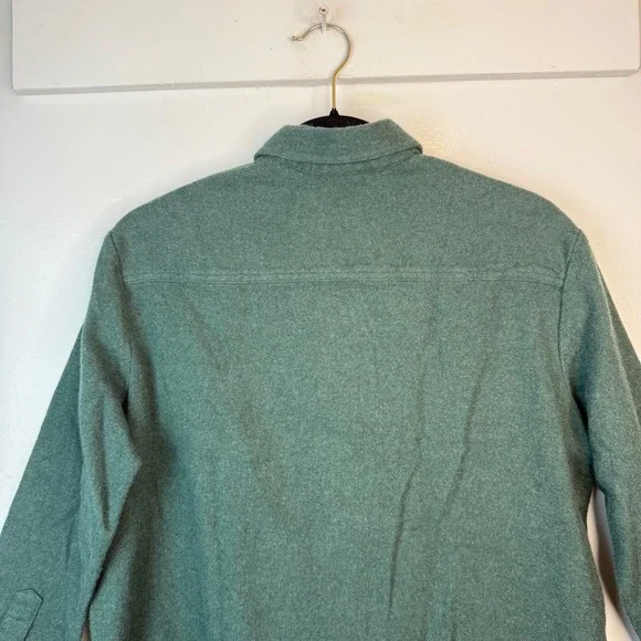 Madewell Flannel Flap-Pocket Oversized Ex-Boyfriend Shirt size XS  Smokey Spruce - Picture 10 of 11